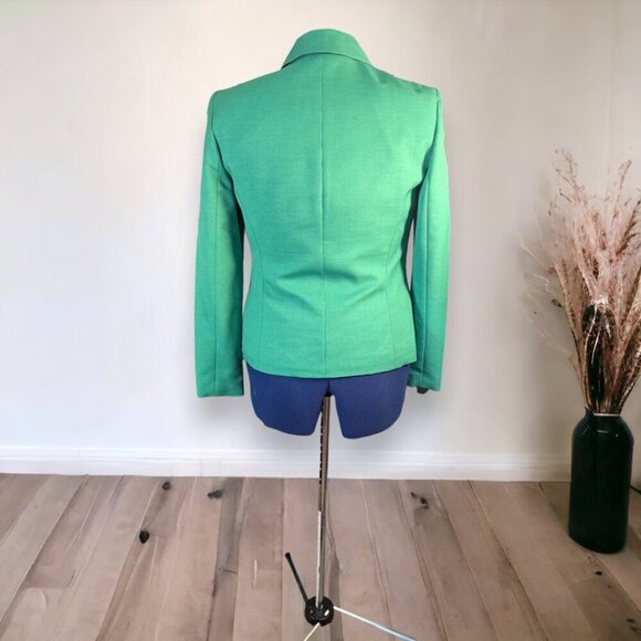 Le Suit Seperates Primary Green Blazer Big Black Buttons Size 8 - Picture 3 of 14